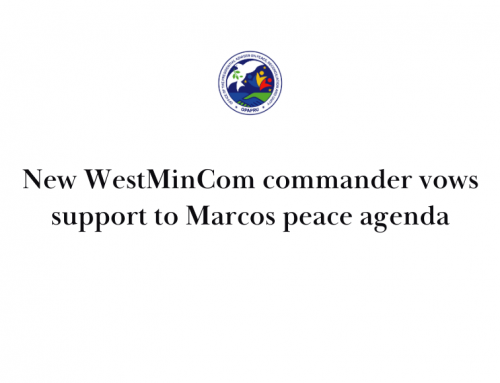 New WestMinCom commander vows support to Marcos peace agenda
